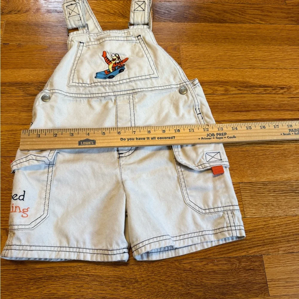 Vintage 90s Tigger Disney Character Overalls 2T Cartoon Shortalls